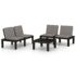 vidaXL 3 Piece Garden Lounge Set with Cushions Plastic Grey - Image 2
