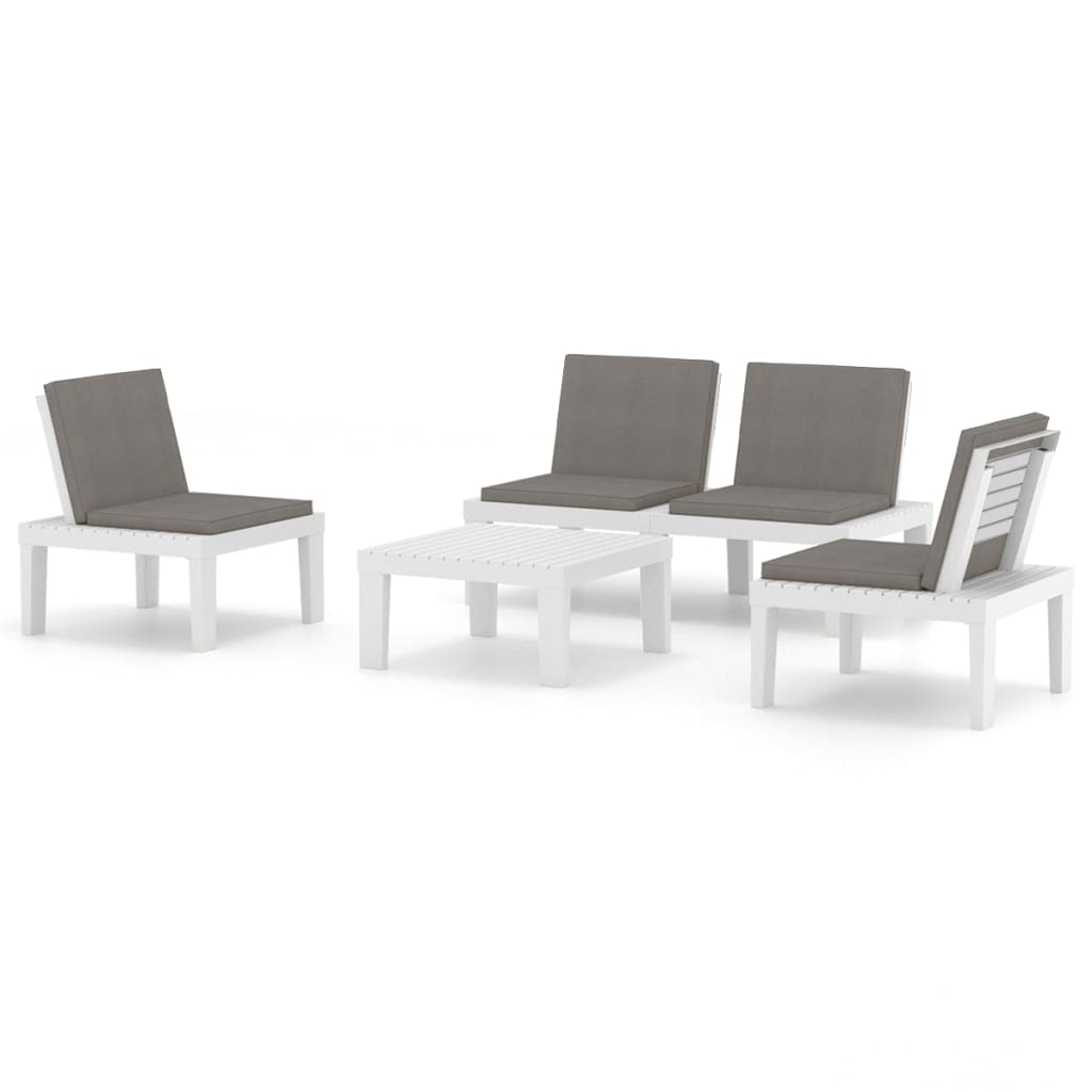 8720286288931_a_en_hd_1 vidaXL 4 Piece Garden Lounge Set with Cushions Plastic White - Image 2
