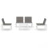 vidaXL 4 Piece Garden Lounge Set with Cushions Plastic White - Image 3