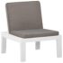 vidaXL 4 Piece Garden Lounge Set with Cushions Plastic White - Image 11