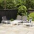vidaXL 4 Piece Garden Lounge Set with Cushions Plastic White