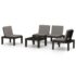 vidaXL 4 Piece Garden Lounge Set with Cushions Plastic Grey - Image 2