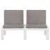 vidaXL 4 Piece Garden Lounge Set with Cushions Plastic White - Image 7