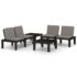 vidaXL 4 Piece Garden Lounge Set with Cushions Plastic Grey - Image 2