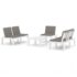 vidaXL 4 Piece Garden Lounge Set with Cushions Plastic White - Image 2