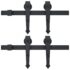 vidaXL Sliding Door Hardware Kits 2 pcs 200 cm Steel Black - Image 2