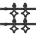 vidaXL Sliding Door Hardware Kits 2 pcs 200 cm Steel Black - Image 2