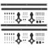 vidaXL Sliding Door Hardware Kits 2 pcs 200 cm Steel Black - Image 4