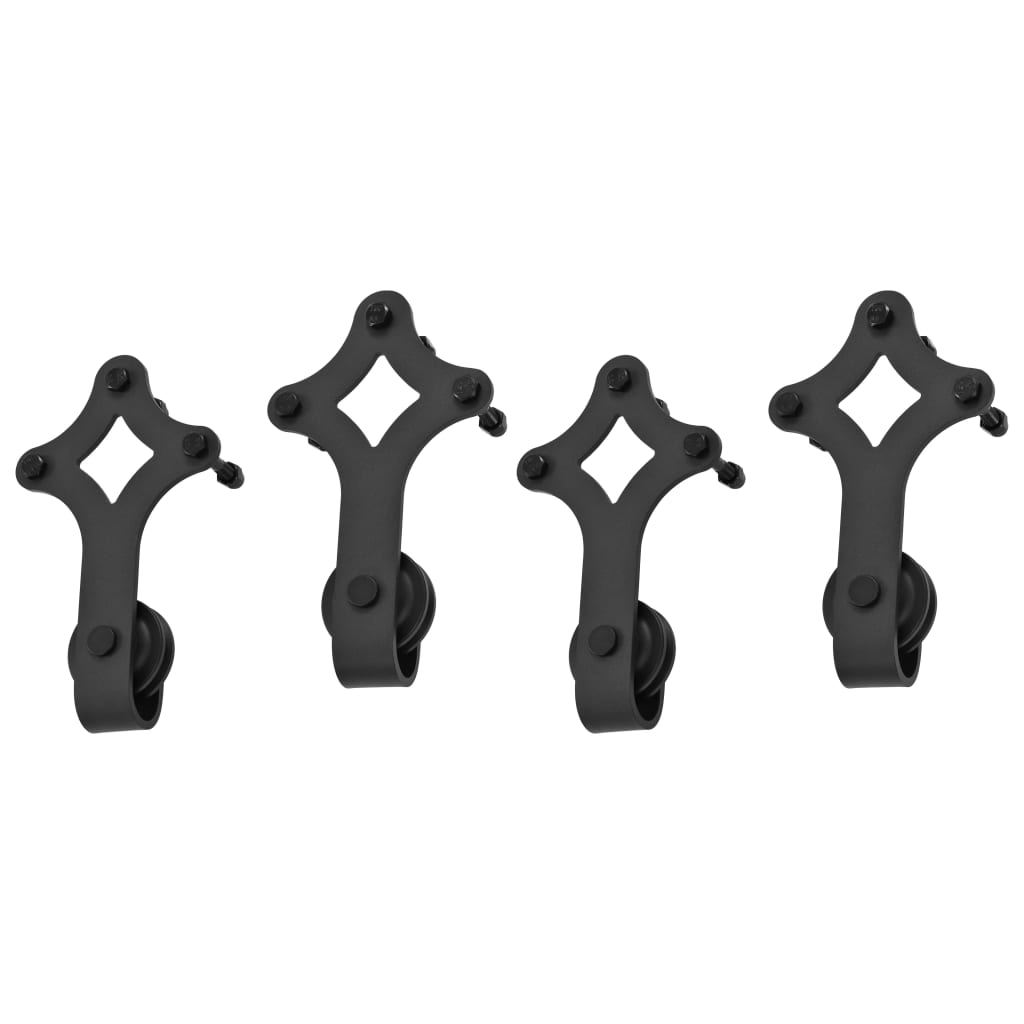 8720286289051_g_en_hd_3 vidaXL Sliding Door Hardware Kits 2 pcs 200 cm Steel Black - Image 5