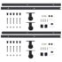 vidaXL Sliding Door Hardware Kits 2 pcs 200 cm Steel Black - Image 4