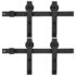 vidaXL Sliding Door Hardware Kits 2 pcs 200 cm Steel Black - Image 2