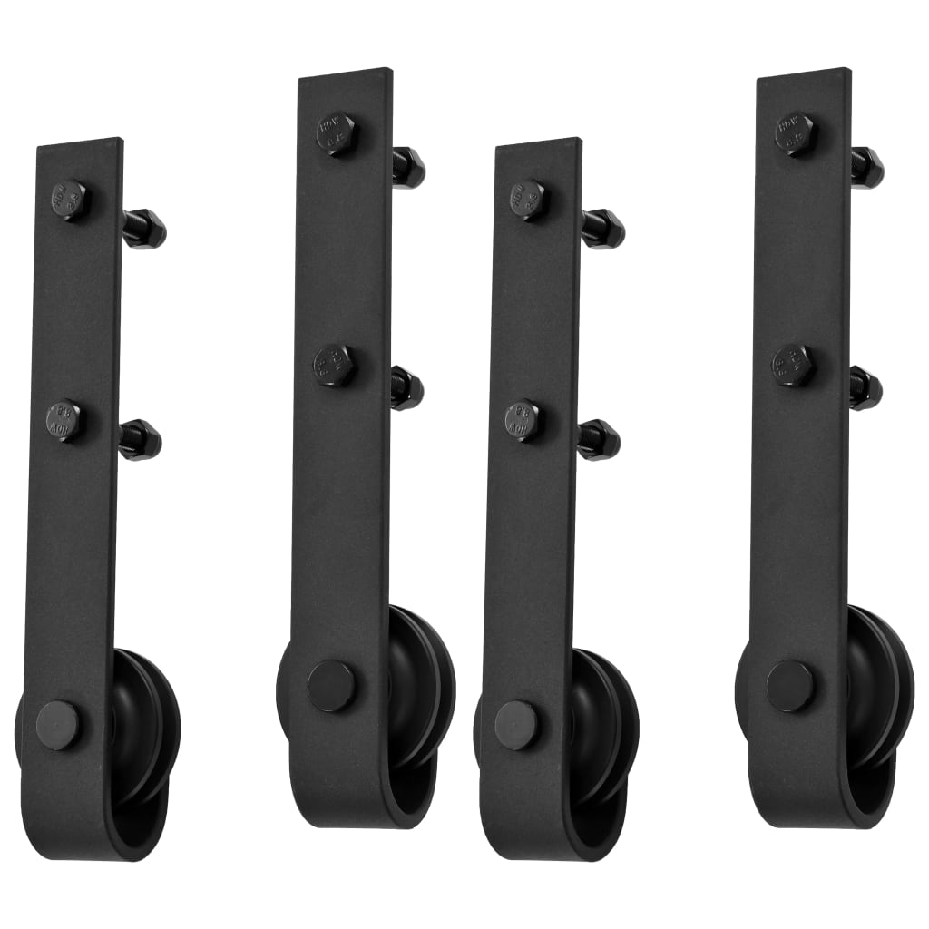 8720286289099_g_en_hd_3 vidaXL Sliding Door Hardware Kits 2 pcs 200 cm Steel Black - Image 5