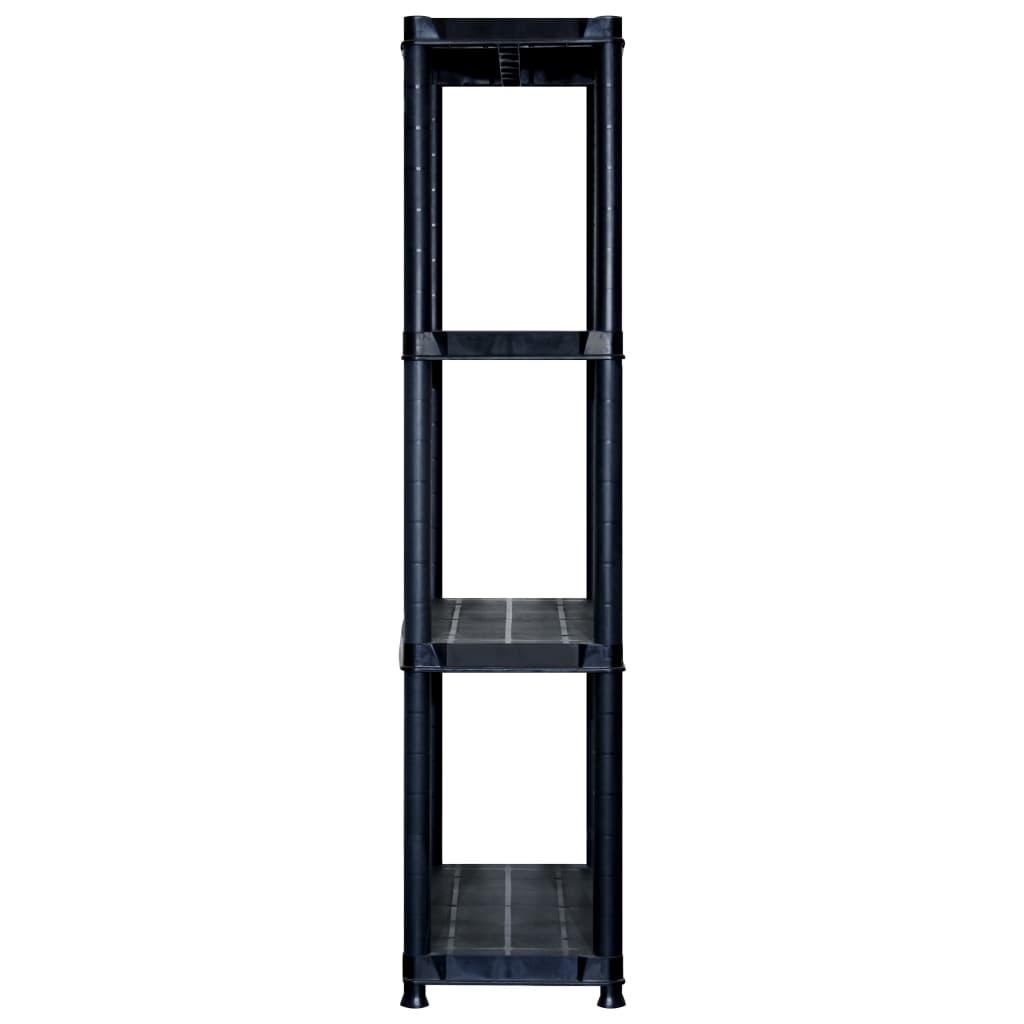 8720286289150_g_en_hd_3 vidaXL Storage Shelf 4-Tier Black 122x30.5x130 cm Plastic - Image 5