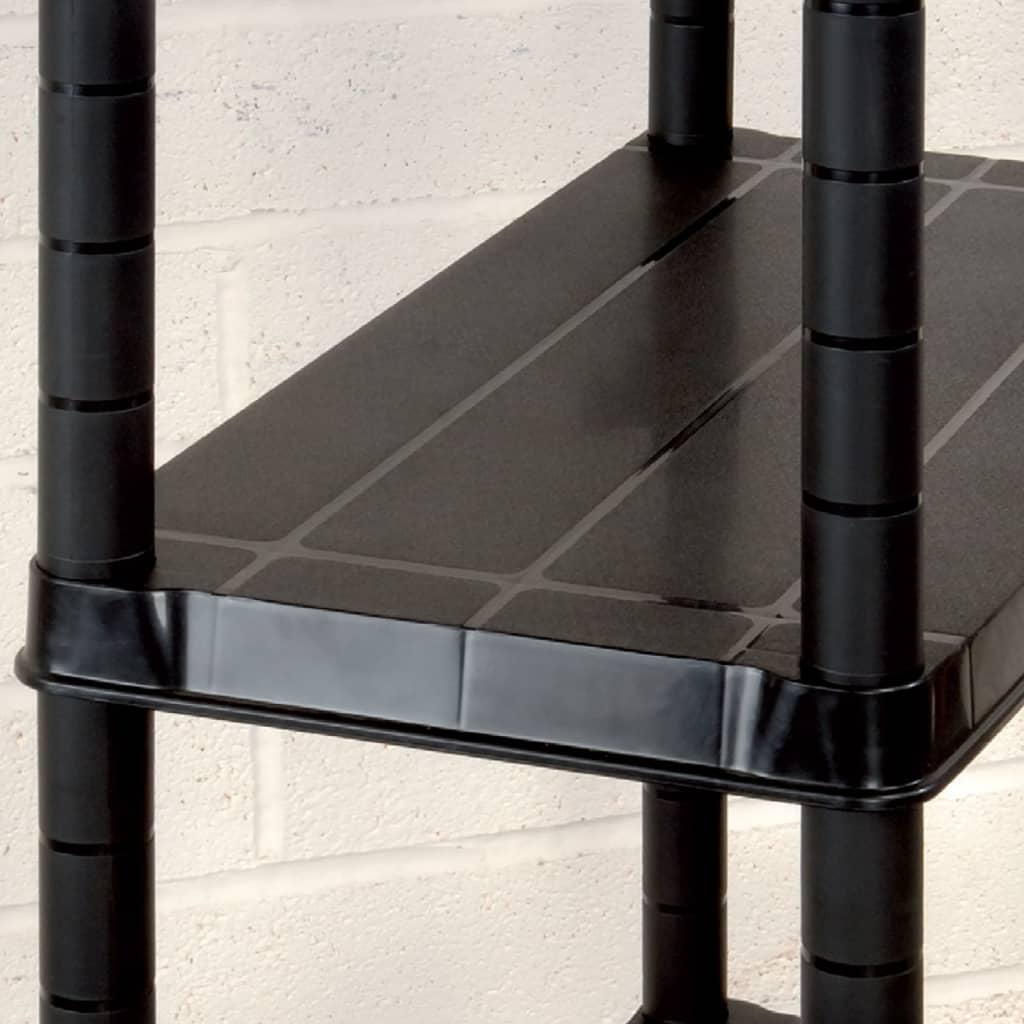 8720286289150_g_en_hd_4 vidaXL Storage Shelf 4-Tier Black 122x30.5x130 cm Plastic - Image 6