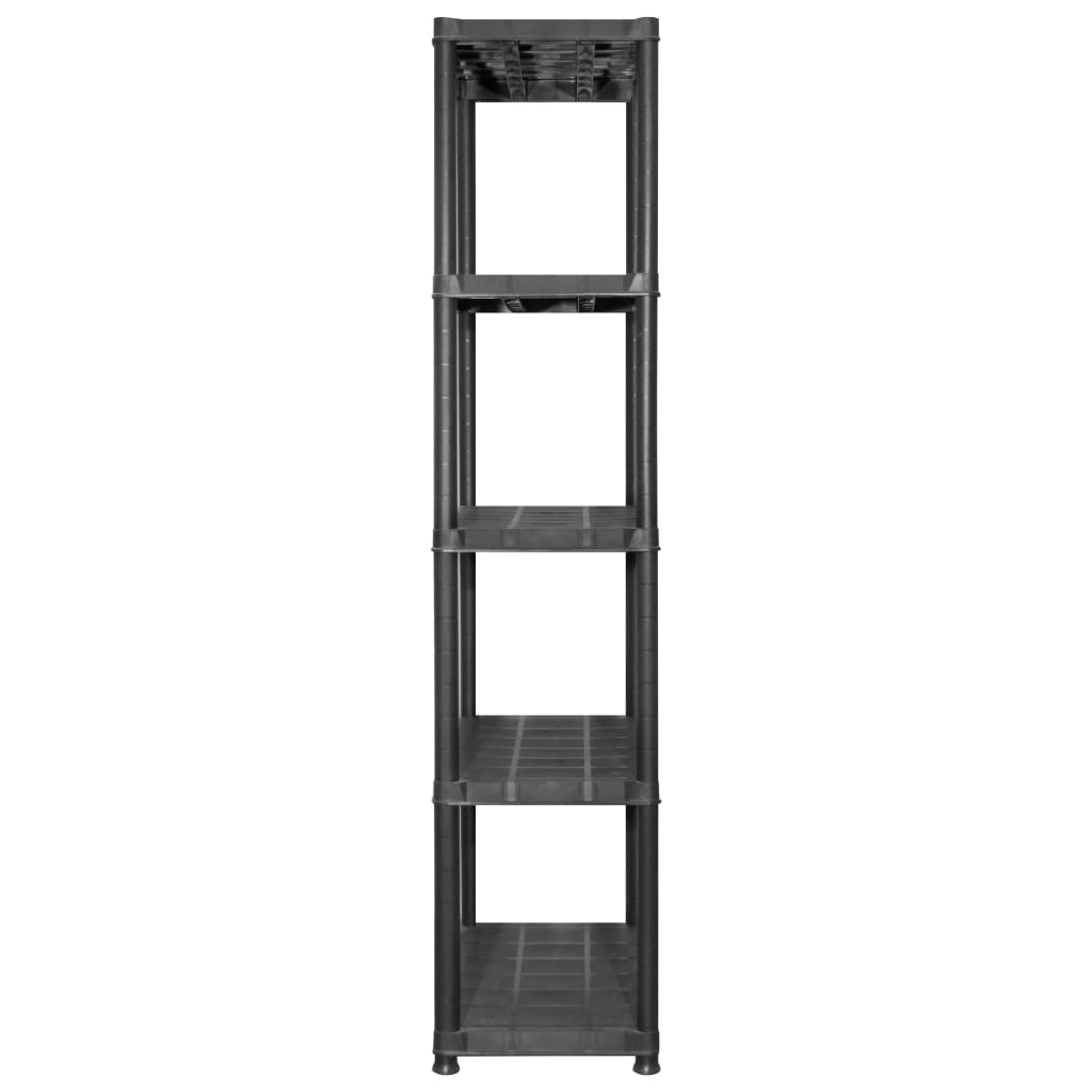 8720286289167_g_en_hd_3 vidaXL Storage Shelf 5-Tier Black 142x38x170 cm Plastic - Image 5