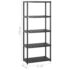 vidaXL Storage Shelf 5-Tier Black 142x38x170 cm Plastic - Image 6
