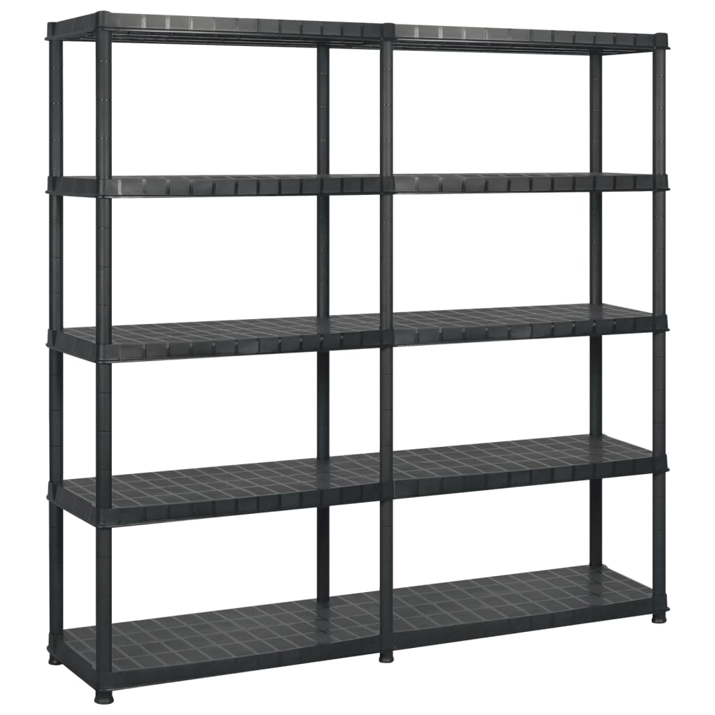 8720286289181_a_en_hd_1 vidaXL Storage Shelf 5-Tier Black 183x45.7x185 cm Plastic - Image 1