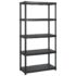 vidaXL Storage Shelf 5-Tier Black 183x45.7x185 cm Plastic - Image 2