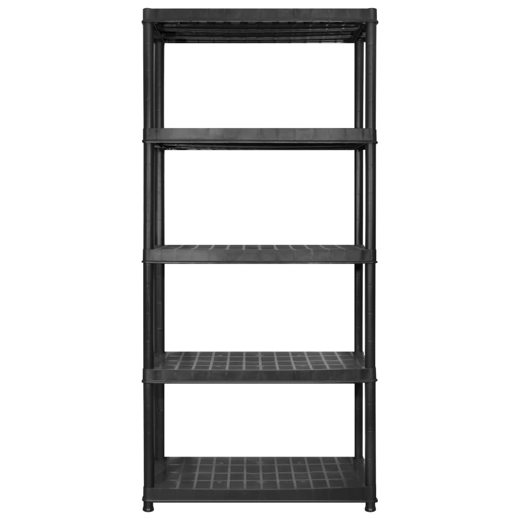 8720286289259_g_en_hd_2 vidaXL Storage Shelf 5-Tier Black 340x40x185 cm Plastic - Image 4