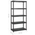 vidaXL Storage Shelf 5-Tier Black 340x40x185 cm Plastic - Image 7