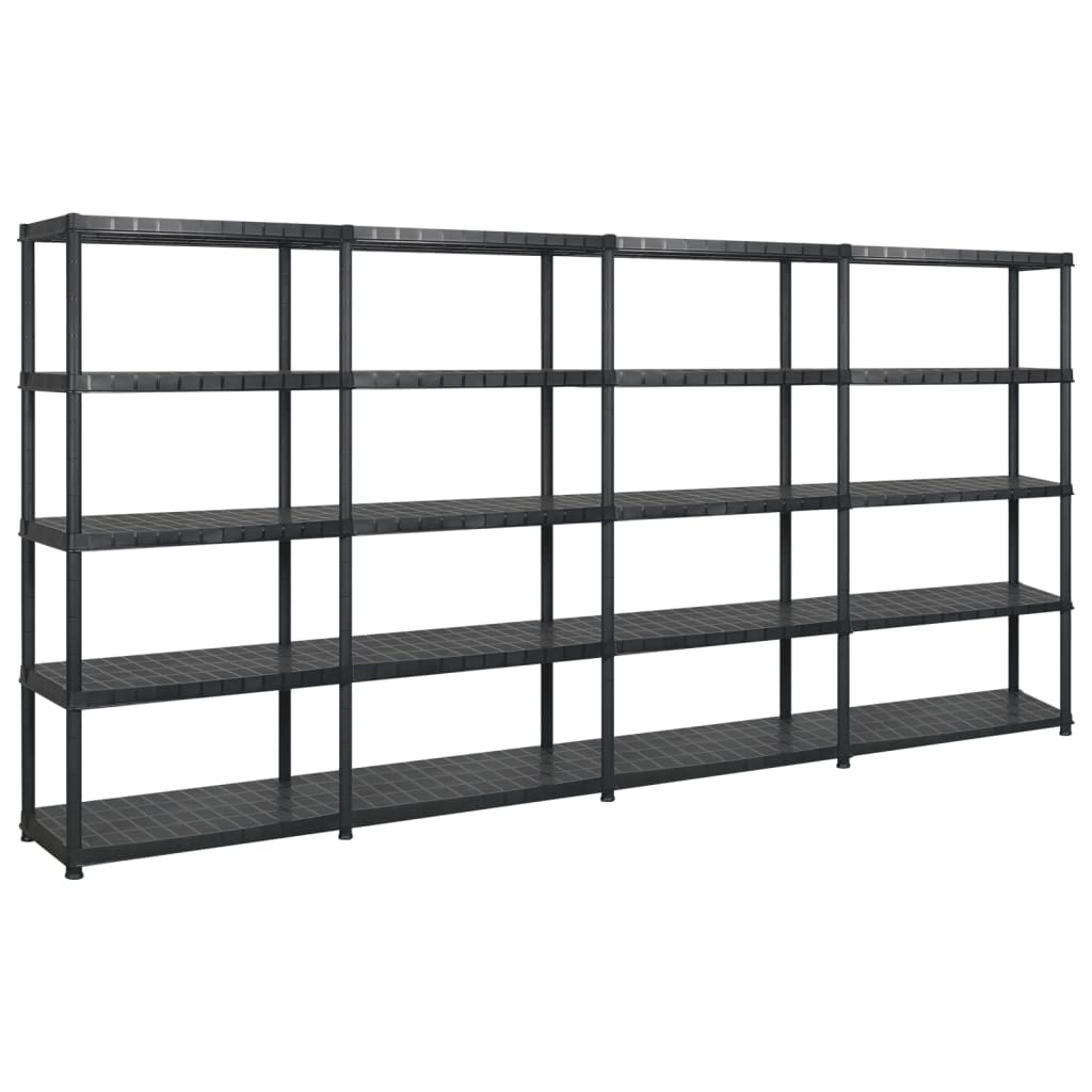 8720286289266_a_en_hd_1 vidaXL Storage Shelf 5-Tier Black 366x45.7x185 cm Plastic - Image 1