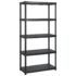 vidaXL Storage Shelf 5-Tier Black 366x45.7x185 cm Plastic - Image 2