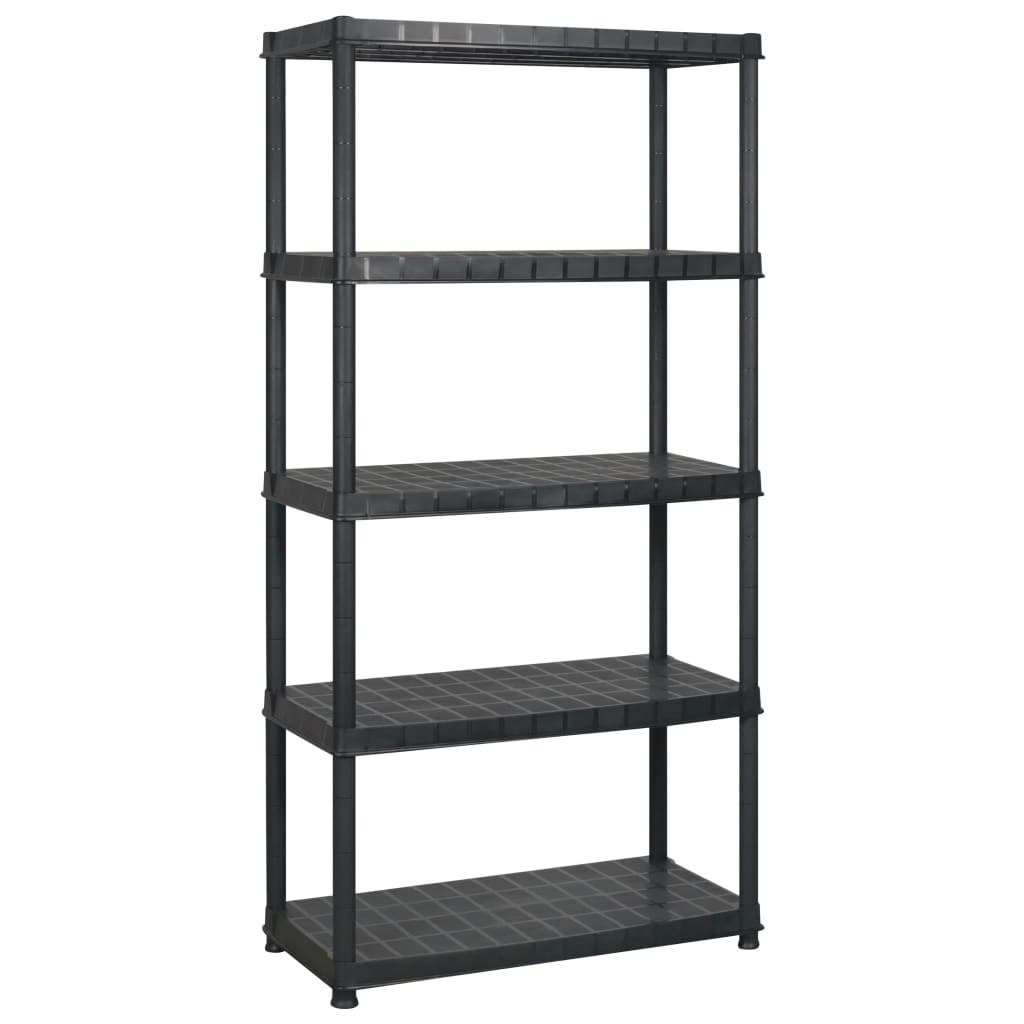 8720286289266_g_en_hd_1 vidaXL Storage Shelf 5-Tier Black 366x45.7x185 cm Plastic - Image 2