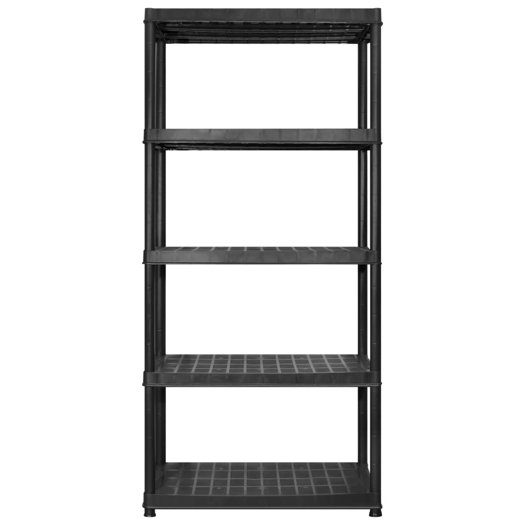 8720286289266_g_en_hd_2 vidaXL Storage Shelf 5-Tier Black 366x45.7x185 cm Plastic - Image 3