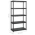 vidaXL Storage Shelf 5-Tier Black 366x45.7x185 cm Plastic - Image 6