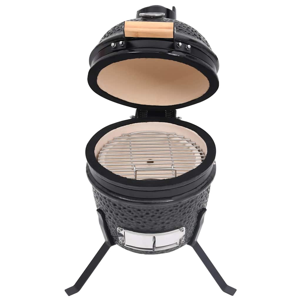 8720286290354_g_en_hd_1 vidaXL 2-in-1 Kamado Barbecue Grill Smoker Ceramic 56 cm Black - Image 2