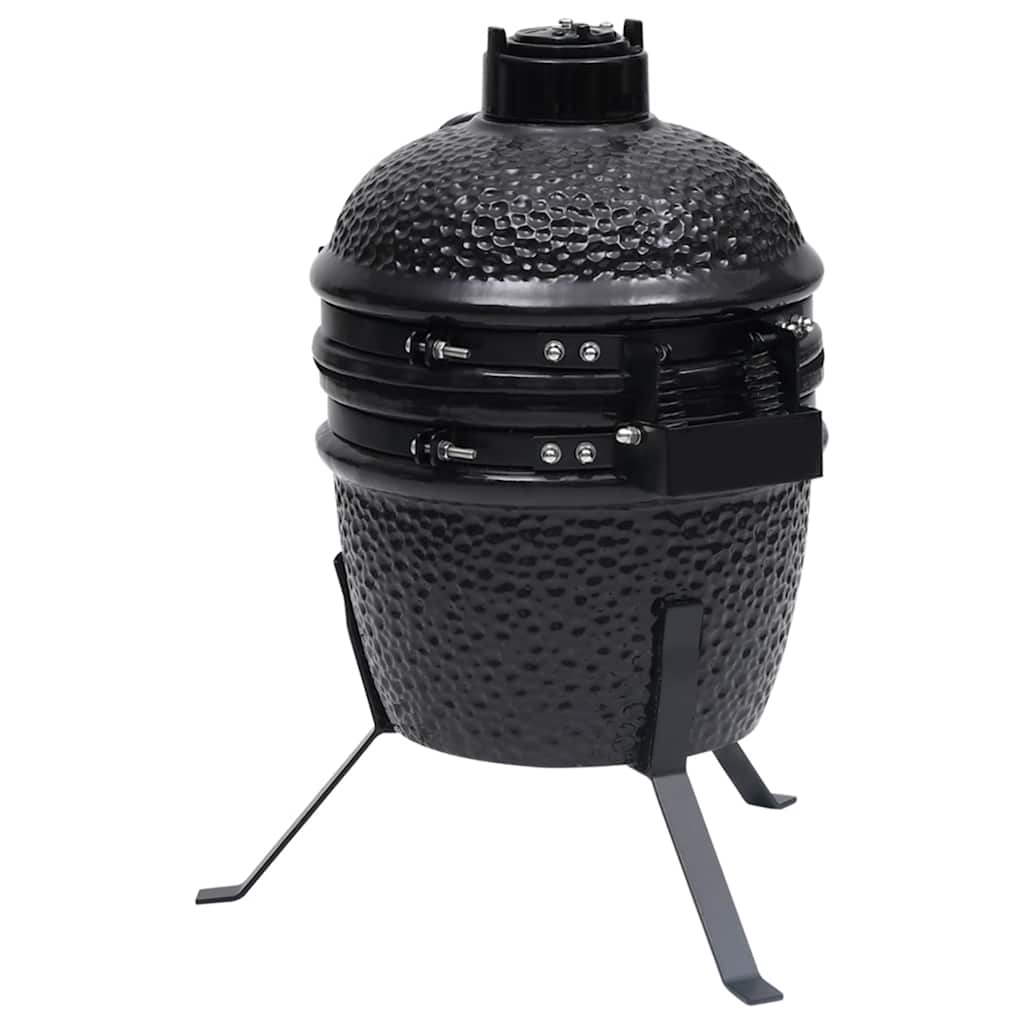 8720286290354_g_en_hd_5 vidaXL 2-in-1 Kamado Barbecue Grill Smoker Ceramic 56 cm Black - Image 6
