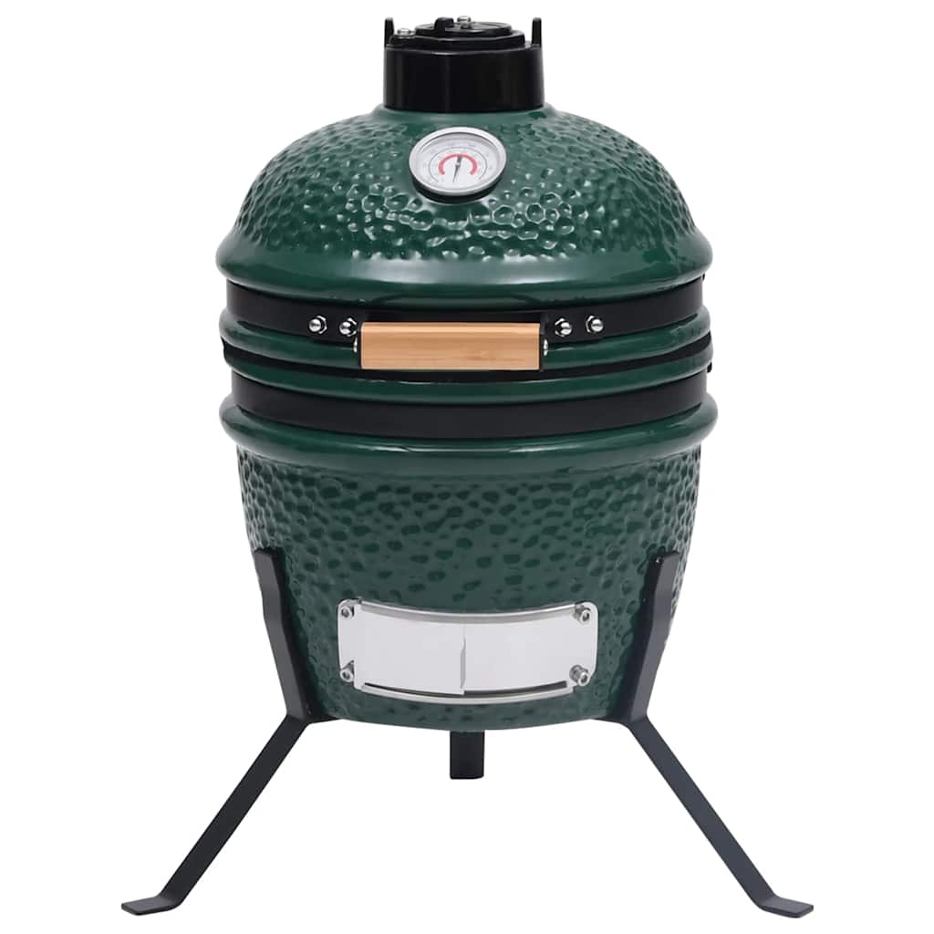8720286290361_g_en_hd_2 vidaXL 2-in-1 Kamado Barbecue Grill Smoker Ceramic 56 cm Green - Image 3