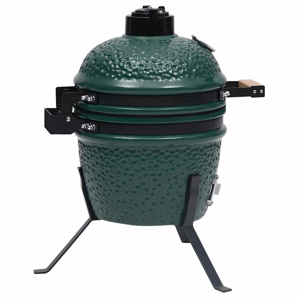 8720286290361_g_en_hd_4 vidaXL 2-in-1 Kamado Barbecue Grill Smoker Ceramic 56 cm Green - Image 5