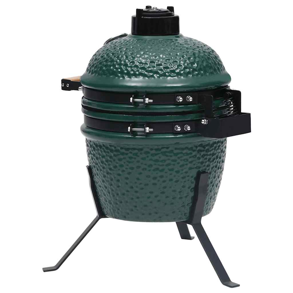 8720286290361_g_en_hd_5 vidaXL 2-in-1 Kamado Barbecue Grill Smoker Ceramic 56 cm Green - Image 6