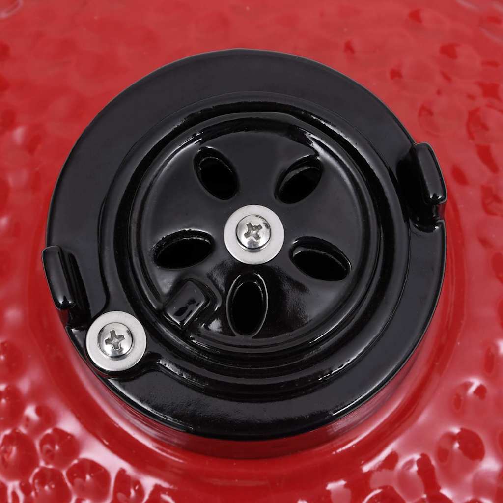 8720286290378_g_en_hd_10 vidaXL 2-in-1 Kamado Barbecue Grill Smoker Ceramic 56 cm Red - Image 11