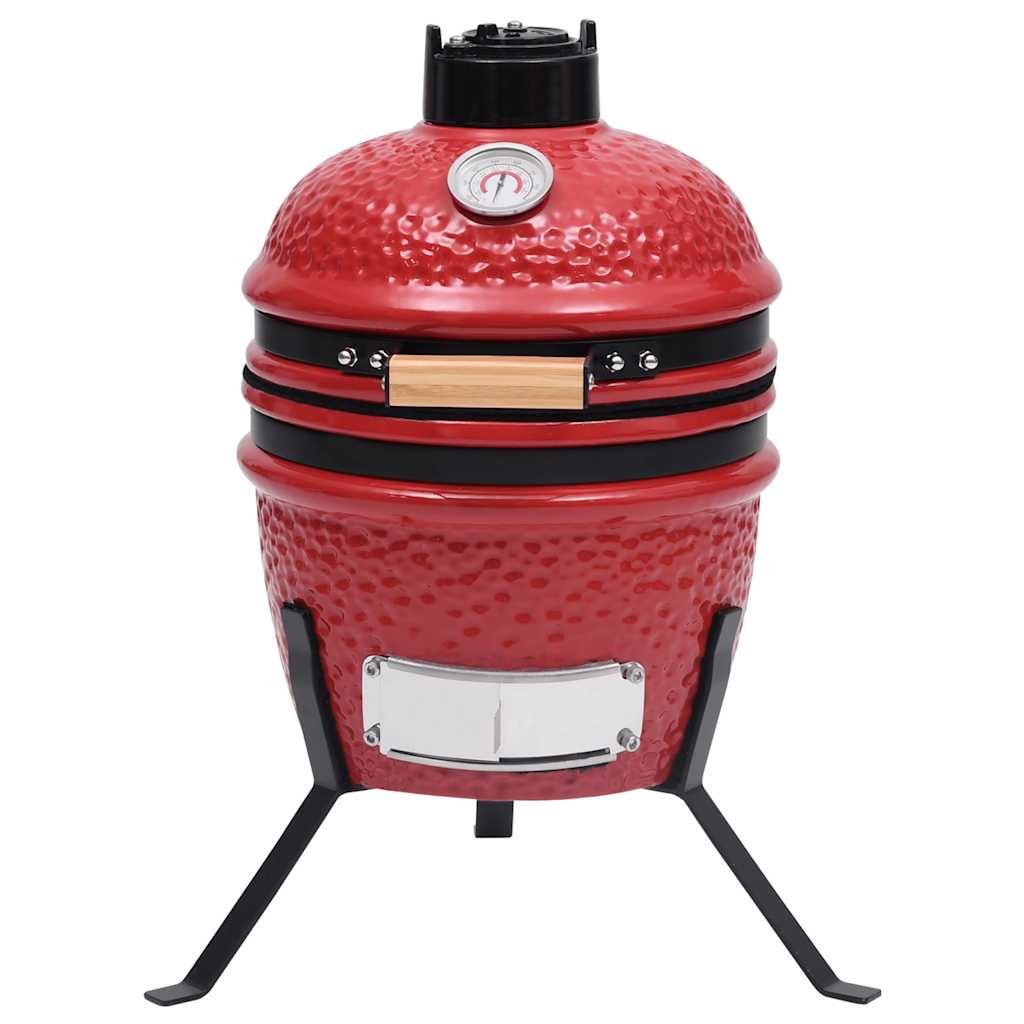 8720286290378_g_en_hd_2 vidaXL 2-in-1 Kamado Barbecue Grill Smoker Ceramic 56 cm Red - Image 3