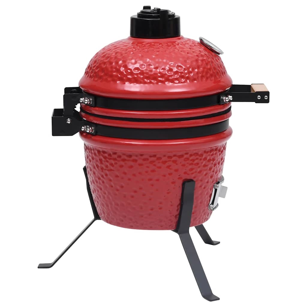 8720286290378_g_en_hd_5 vidaXL 2-in-1 Kamado Barbecue Grill Smoker Ceramic 56 cm Red - Image 6