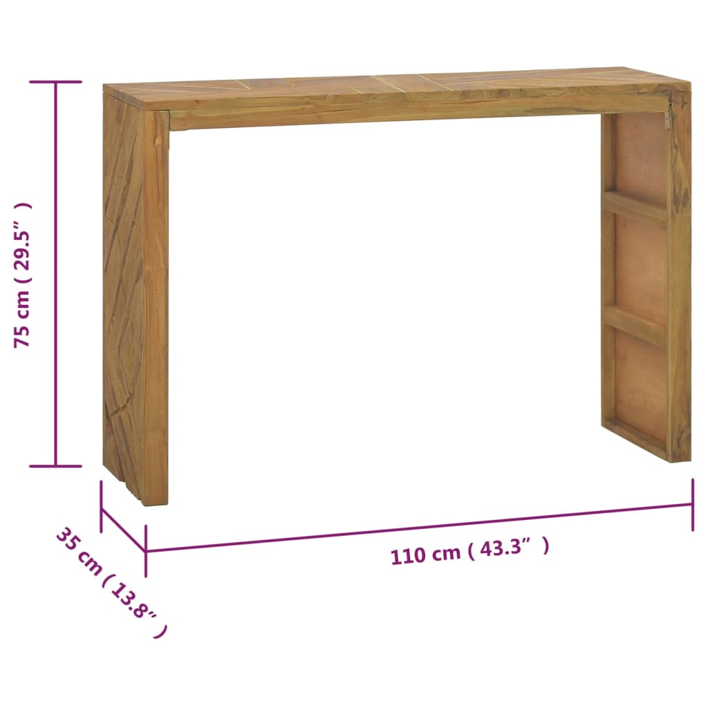 8720286290620_g_en_hd_7 vidaXL Console Table 110x35x75 cm Solid Teak Wood - Image 9