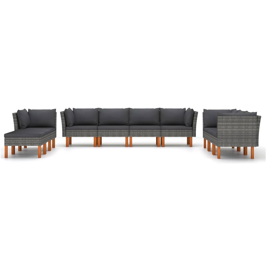 8720286291108_g_en_hd_1 vidaXL 10 Piece Garden Lounge Set with Cushions Poly Rattan Grey - Image 3