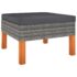 vidaXL 10 Piece Garden Lounge Set with Cushions Poly Rattan Grey - Image 5