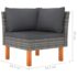 vidaXL 10 Piece Garden Lounge Set with Cushions Poly Rattan Grey - Image 7