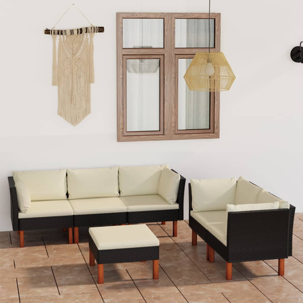 8720286291252_m_en_hd_1 vidaXL 6 Piece Garden Lounge Set with Cushions Poly Rattan Black - Image 1