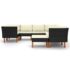 vidaXL 9 Piece Garden Lounge Set with Cushions Poly Rattan Black - Image 3