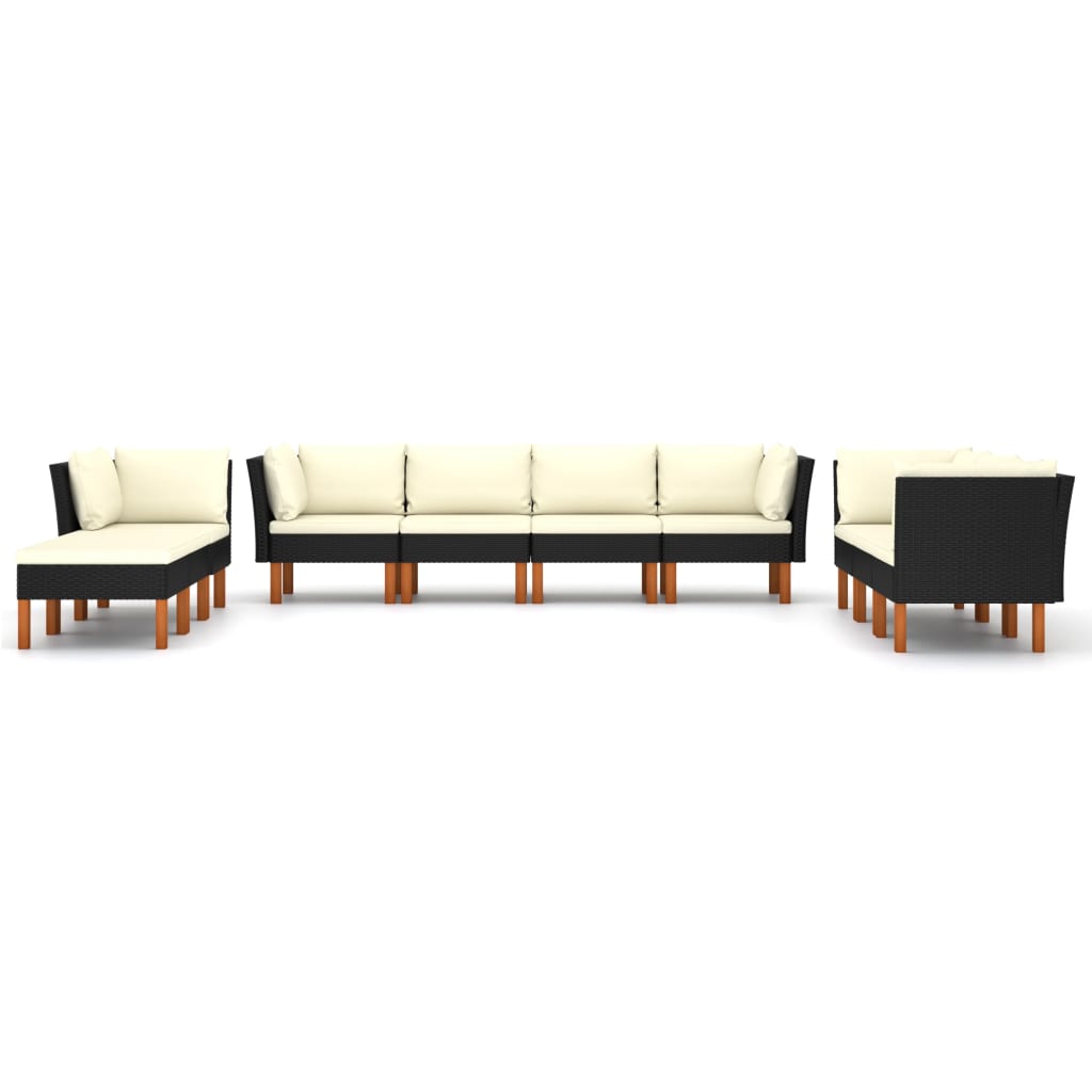 8720286291320_g_en_hd_1 vidaXL 10 Piece Garden Lounge Set with Cushions Poly Rattan Black - Image 3