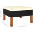 vidaXL 10 Piece Garden Lounge Set with Cushions Poly Rattan Black - Image 8