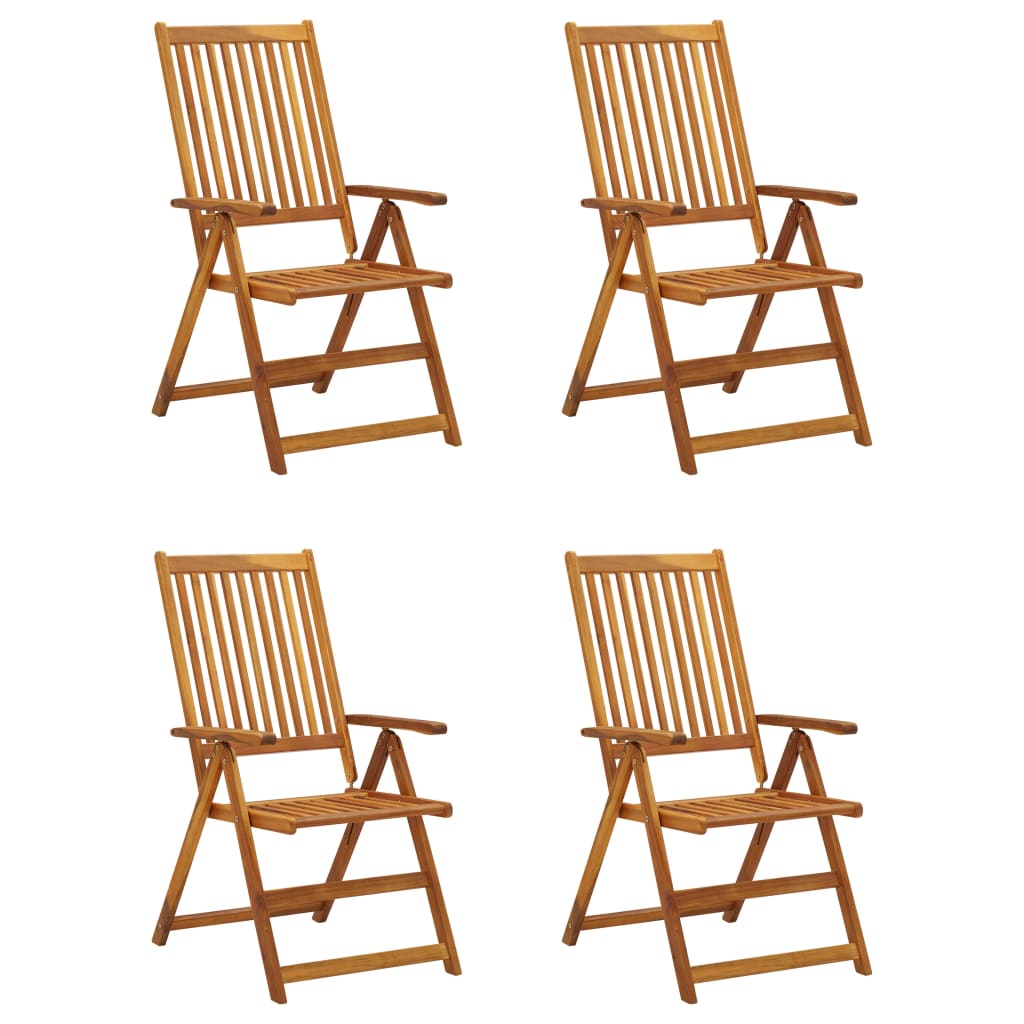 8720286295960_g_en_hd_1 vidaXL Garden Reclining Chairs 4 pcs with Cushions Solid Acacia Wood - Image 2
