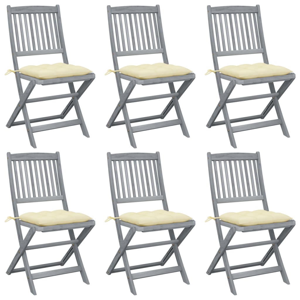 8720286297001_a_en_hd_1 vidaXL Folding Outdoor Chairs 6 pcs with Cushions Solid Acacia Wood - Image 1