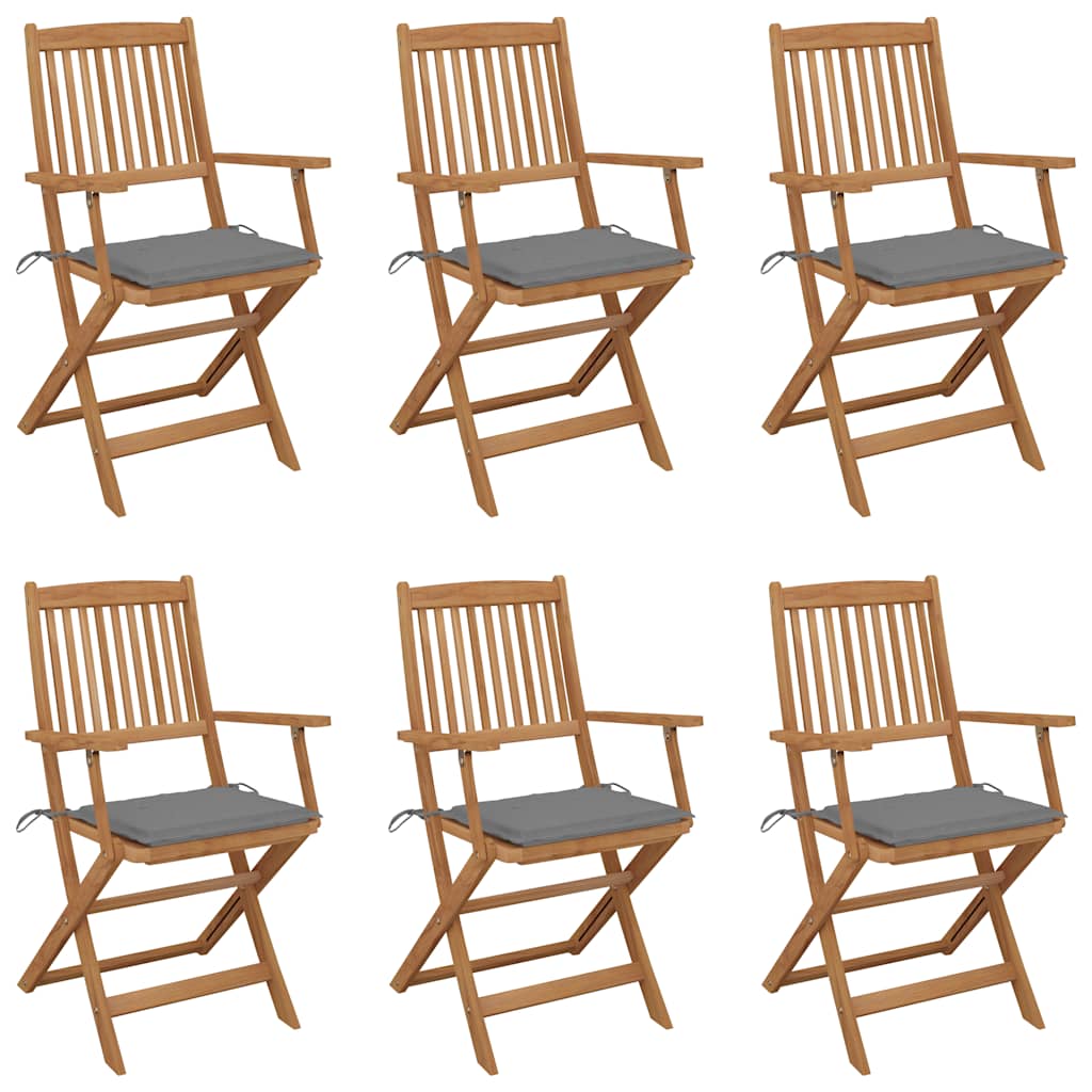 8720286297117_a_en_hd_1 vidaXL Folding Garden Chairs 6 pcs with Cushions Solid Wood Acacia - Image 1