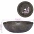 vidaXL Sink Grey Ø40x12 cm Marble - Image 9