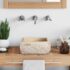 vidaXL Sink Cream 30x30x13 cm Marble - Image 3